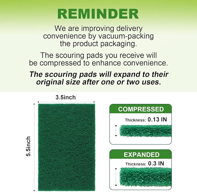 Heavy Duty Scouring Pads, Garage and Outdoors, Reusable Dish Scrubber Pads - Image 7