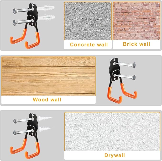 28 Pack Steel Heavy Duty Garage Hooks Storage Hooks - Image 6