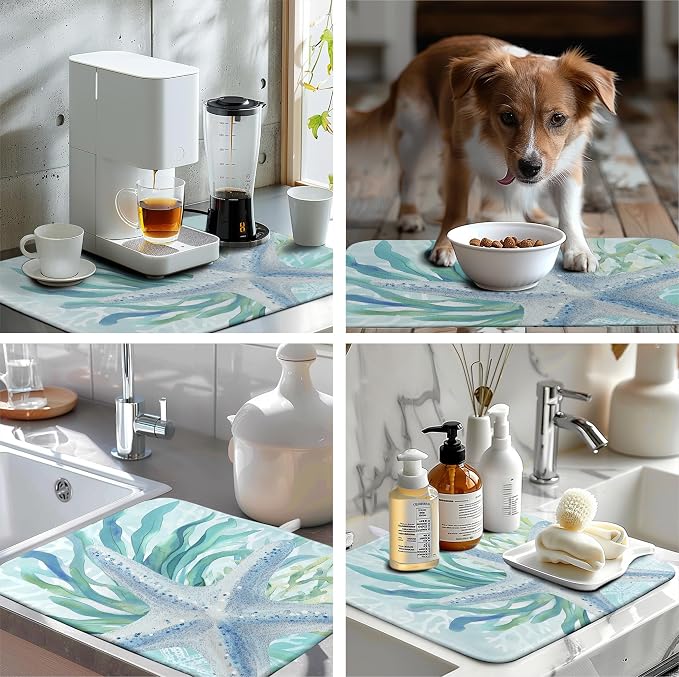 Summer Coastal Dish Drying Mats - Image 7
