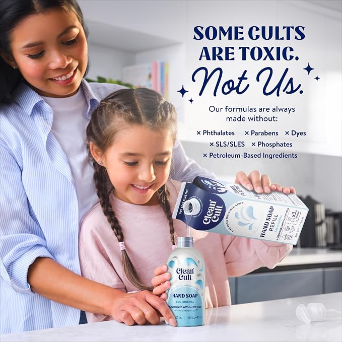 Cleancult - Liquid Hand Soap Refills - Sea Minerals - Gentle On Sensitive Skin - Image 5
