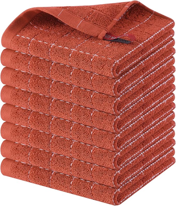Homaxy 100% Cotton Terry Kitchen Dish Cloths, Ultra Soft and Absorbent Dish by Homaxy