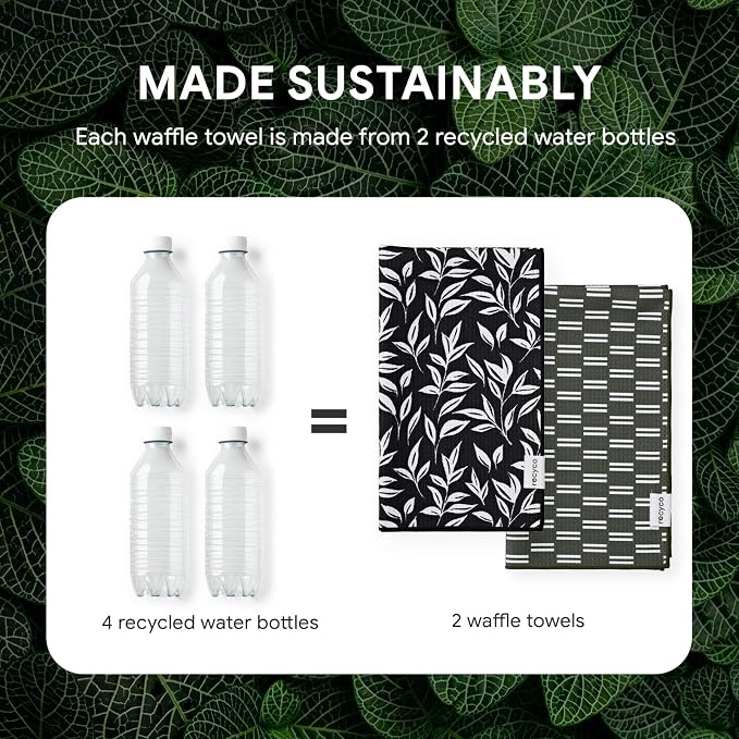 RECYCO Waffle Kitchen Towel Set of 2 - Image 6