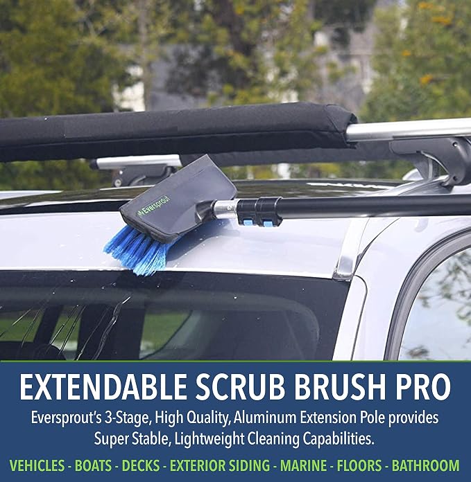 EVERSPROUT 1.5-to-3 Foot Scrub Brush | Built-in Rubber Bumper | Lightweight - Image 3