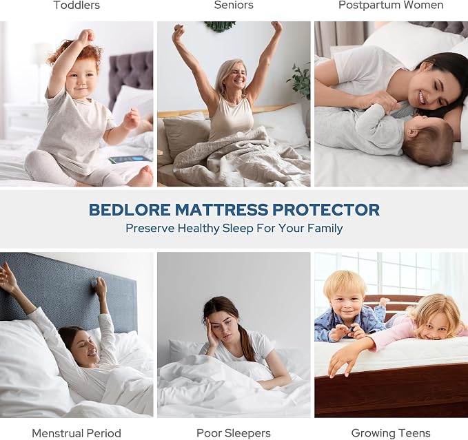 BEDLORE Waterproof Mattress Protector, California King Size Mattress Pad - Image 6