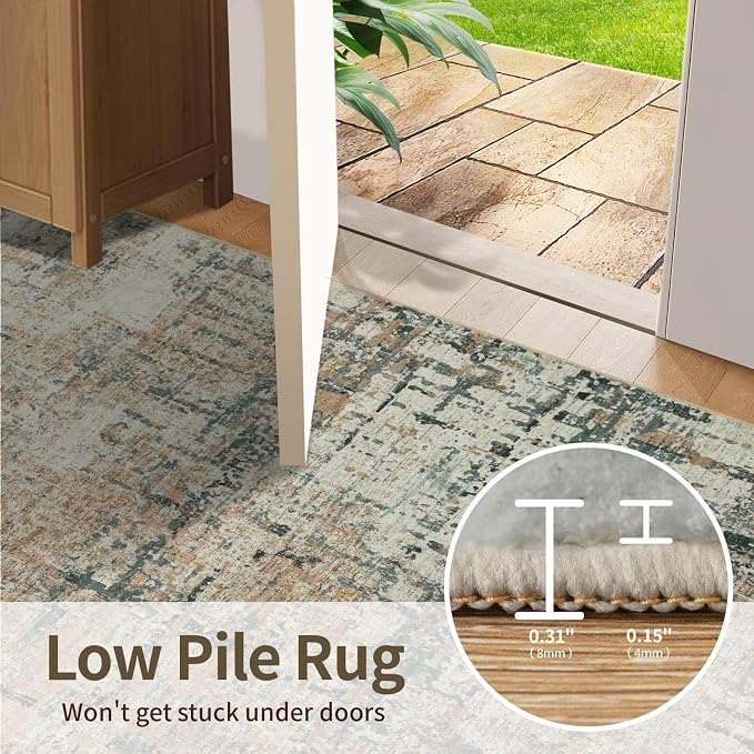 3x5 Washable Entryway Rug, Non Slip Boho Runner Rugs - Image 5