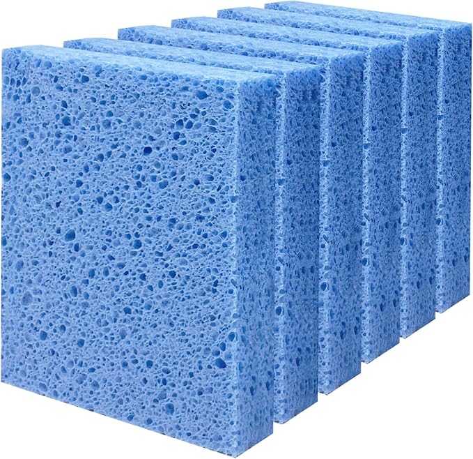 Cellulose Sponges, Large Size 4" x 6" x 1" by Mainlyrunmakeupsuppliers
