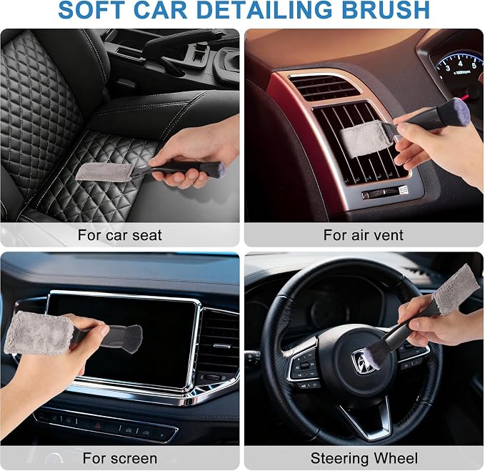Car Detailing Brush Kit with Detail Brushes, Car Interior Detailing Brushe - Image 4