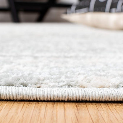 SAFAVIEH Tulum Collection Accent Rug - 2' x 5', Light Grey & Ivory, Moroccan Boho Tribal Design, Non-Shedding & Easy to Clean, Ideal for Front Door, Kitchen, Entryway, Foyer (TUL272F)