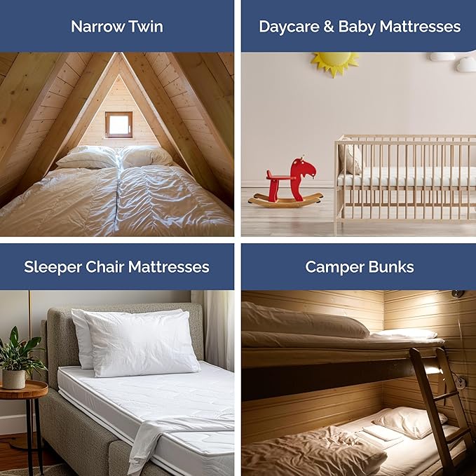 Cot Sheet Set 25” x 75” – Easy-Fit Cot Size Mattress Sheets – Ideal for Narrow Twin, Camper Bunk, RVs, Twin Bunks, Day Care and Camping Cots - Cot Size Fitted Sheet fits 6” to 10” Mattresses – White