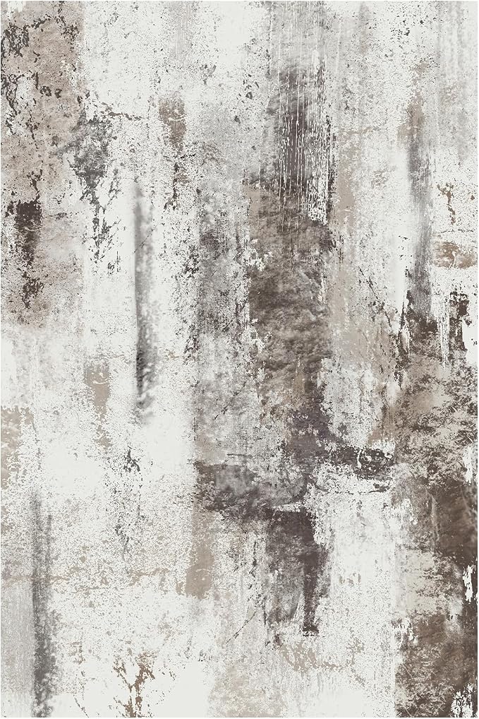 3x5 Indoor Entryway Rug, Modern Abstract Washable Rug, Boho Non Slip Throw - Image 9
