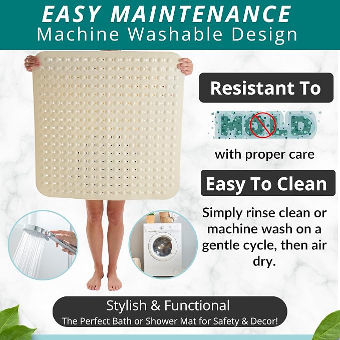 ENKOSI Extra Large Square Non Slip Shower Mat - Image 4