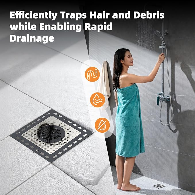 Hibbent Upgraded Shower Drain Hair Catcher - Image 8