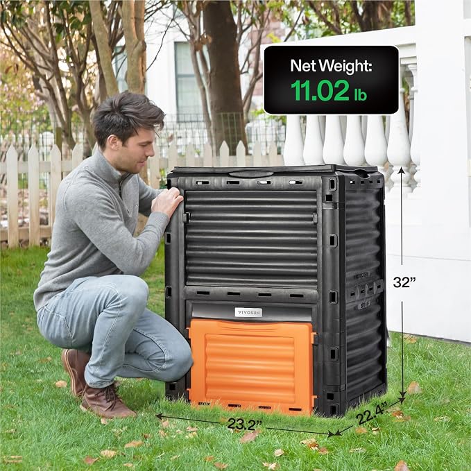 VIVOSUN Compost Bin 80Gallon, Outdoor Composter W/Large Capacity & Easy - Image 5