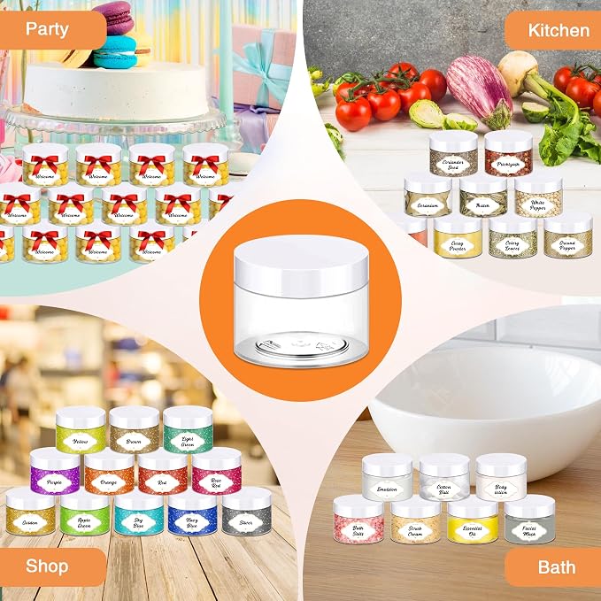 72 Pcs Plastic Jars, 4 OZ Plastic Jars - Image 5