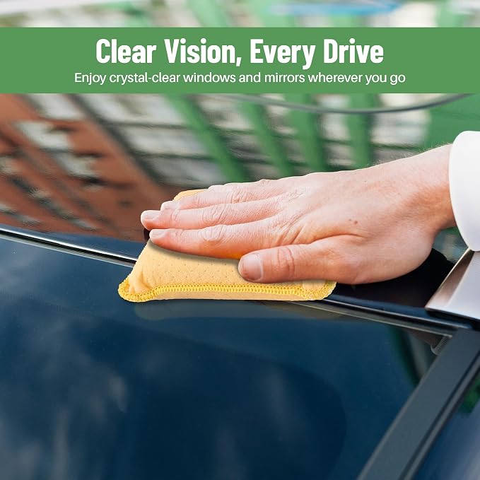 Evelots Car Windshield Cleaner Chamois, 2 Pack, Window Glass Defogger Sponge - Image 7