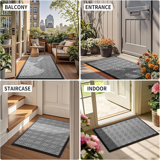 Yimobra Large Door Mat Outside Entrance 36x24, Waterproof Heavy Duty Outdoor - Image 6