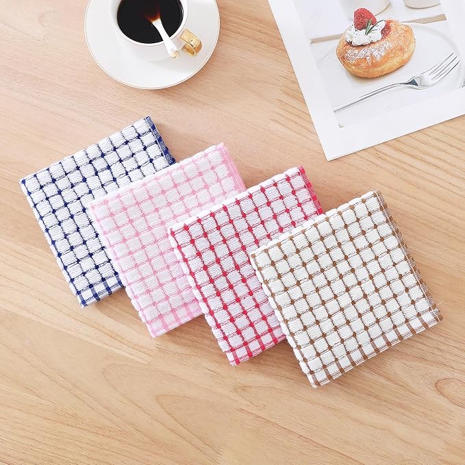 Kitinjoy Cotton 24 Pack Terry Kitchen Dish Cloths, 12 x 12 Inches Super Soft - Image 7