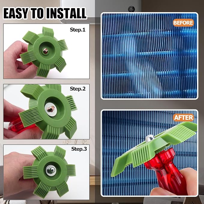6 pcs Air Conditioning Fin Cleaner Set Air Conditioner Fin Comb Straightener - Image 3