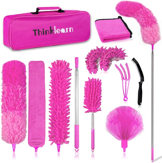 ThinkLearn Microfiber Dusters for Cleaning, Bendable Washable and Extendable by THINKLEARN
