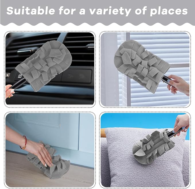 Zubebe 6 Pcs Duster Refill Reusable Fleece Duster Refills Feather Flat Dusters - Image 5