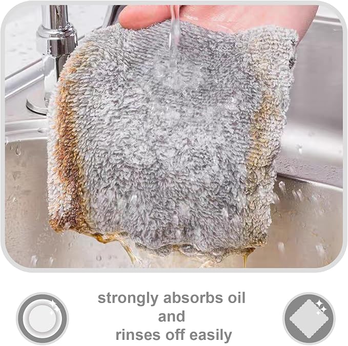 20 Pack Super Absorbent Dish Cloths Coral Velvet Microfiber Kitchen Towels - Image 3