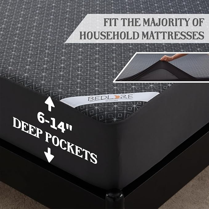 BEDLORE Waterproof Twin XL Mattress Protector, Noiseless Mattress Cover - Image 5
