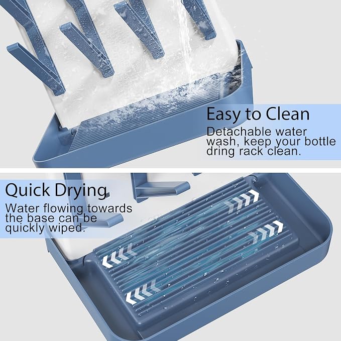 Baby Bottle Drying Rack, Vertical Bottle Rack Dryer Space Saving Bottle Drying - Image 6