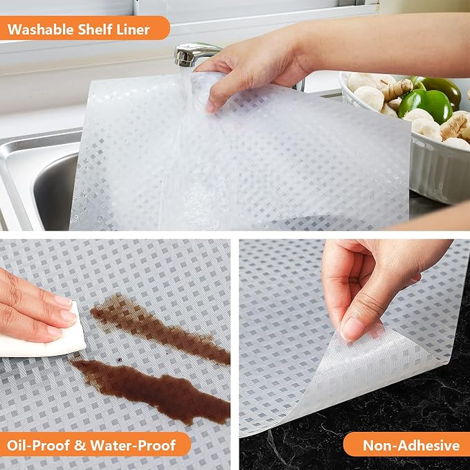 Shelf Liners for Kitchen Cabinets Refrigerator Liners Waterproof Kitchen - Image 4