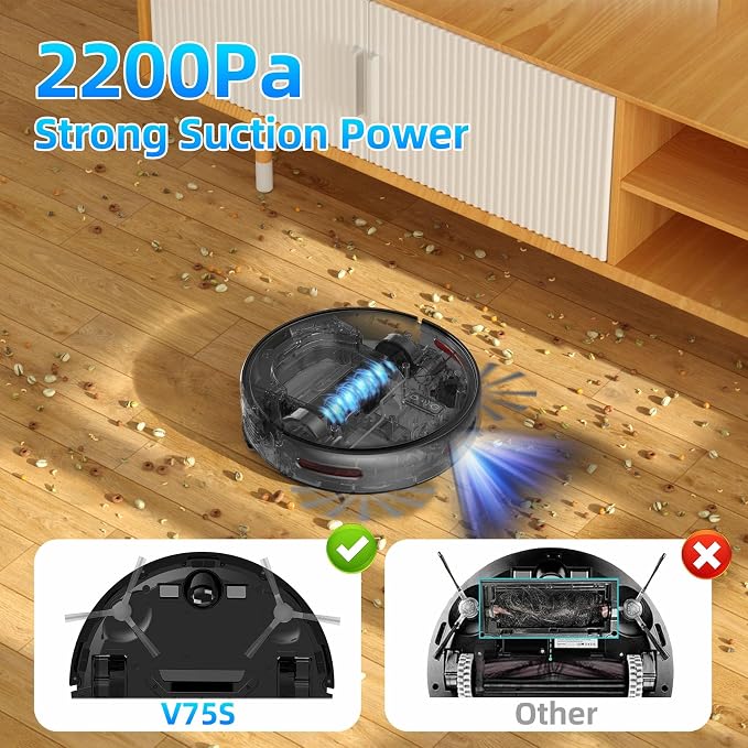 Robot Vacuum and Mop Combo, Robot Vacuum Cleaner, 6 Cleaning Modes, Large - Image 4