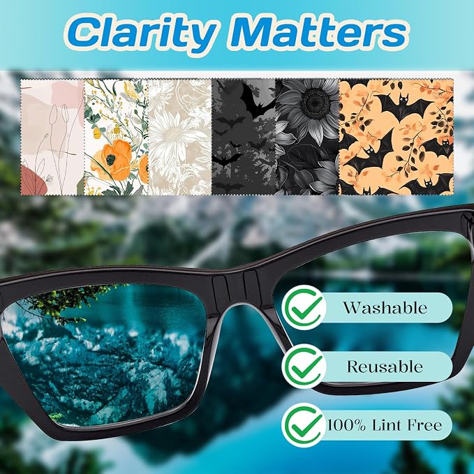 6 PCS Glasses Cleaning Cloth Eyeglass Lens Cleaning Cloth Eyeglasses Wipes - Image 3