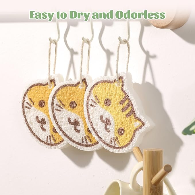 JOYMOOP Cartoon Kitchen Sponge, Cellulose Sponges - Image 8