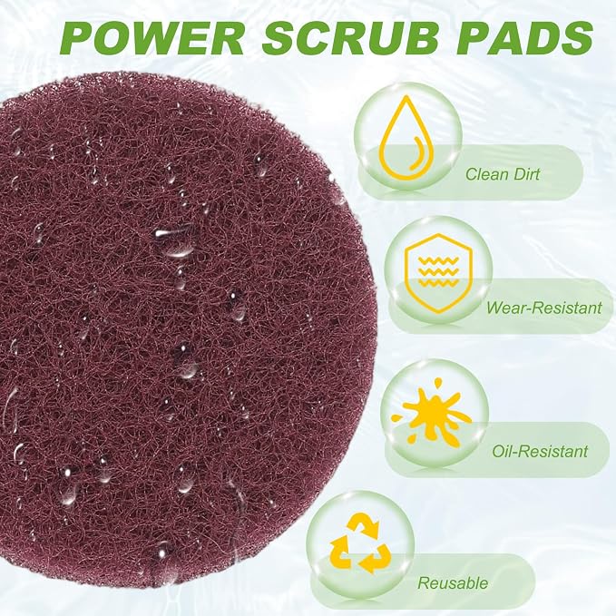 Power Scrub Pads, Scrubbing Pads 800 Grits Scouring Discs - Image 4