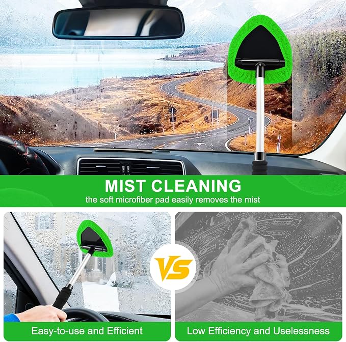 JUSTTOP Windshield Cleaner Tool, Car Interior&Exterior Window Cleaning Tool - Image 5