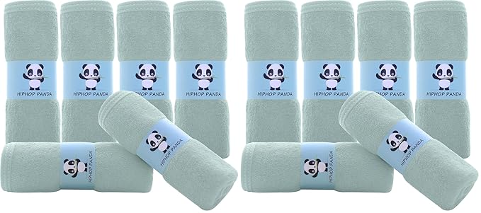 HIPHOP PANDA Baby Washcloths, Rayon Made from Bamboo by HIPHOPPANDA