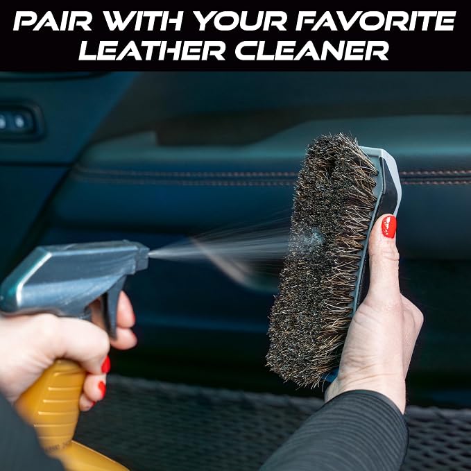 VIKING Leather Cleaner Brush, Horsehair Bristles - Image 5
