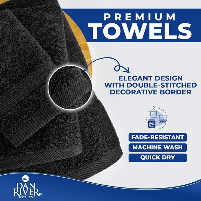 DAN RIVER 8 PC Luxury Bath Towels - Image 6