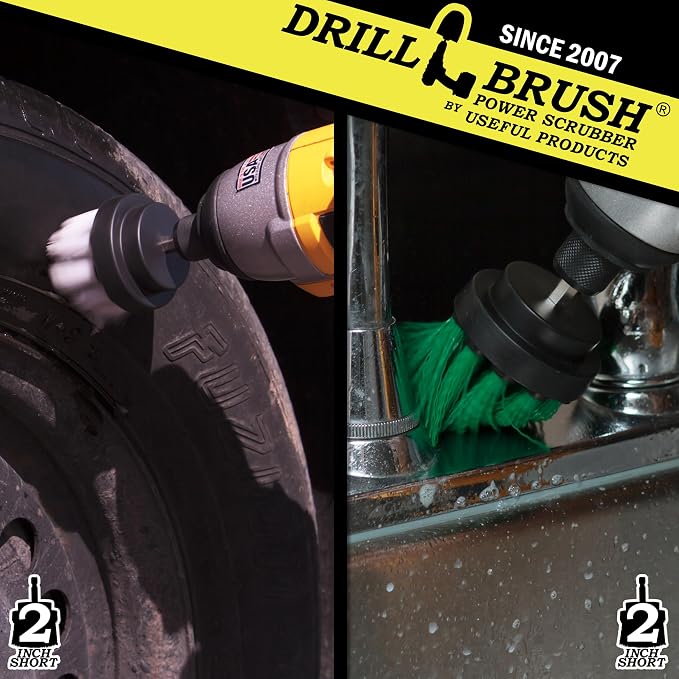 Drill Brush - Grout Cleaner - 2-inch Diameter Round Spin Brush Set - Kitchen - Image 2