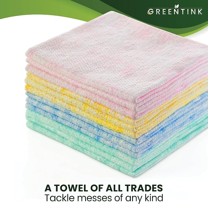 Eco-Friendly Reusable Dish Cloth Set – 24-Pk Multipurpose Kitchen Cleaning - Image 3