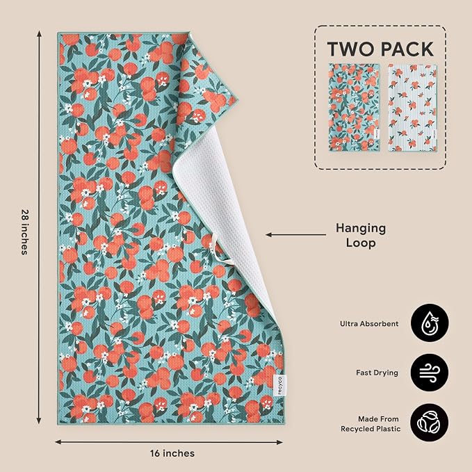 RECYCO Waffle Kitchen Towel Set of 2 - Image 7