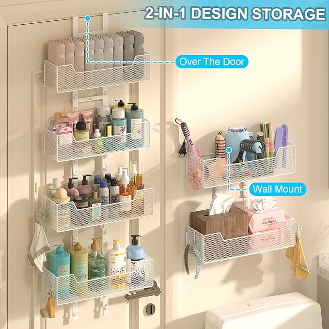Over The Door Organizer, Metal Hanging Door Organizer - Image 5