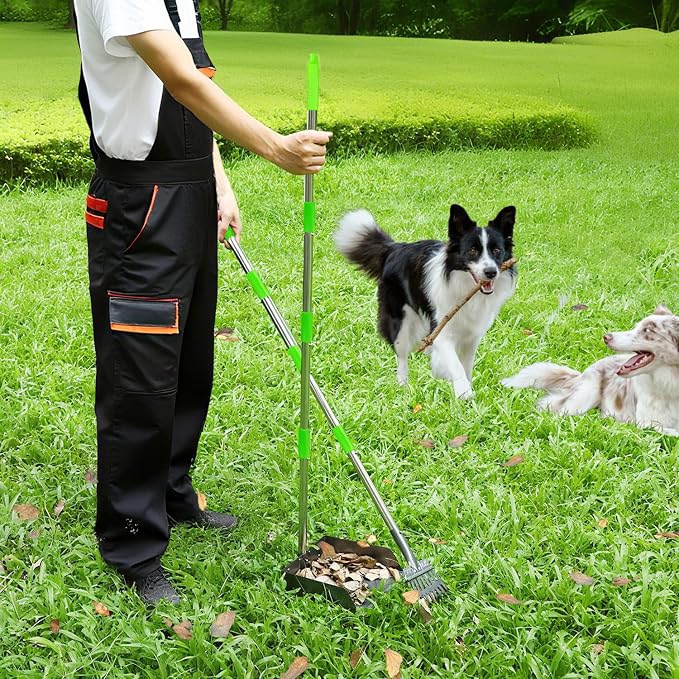 T2Y 48.8" Extra Long Handle Dog Pooper Scooper 3-Piece Set, Heavy Duty Metal - Image 4