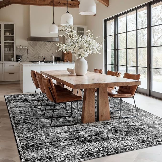 Area Rugs 6x9, Washable Rugs for Living Room, Vintage Boho Indoor Soft Carpet - Image 3