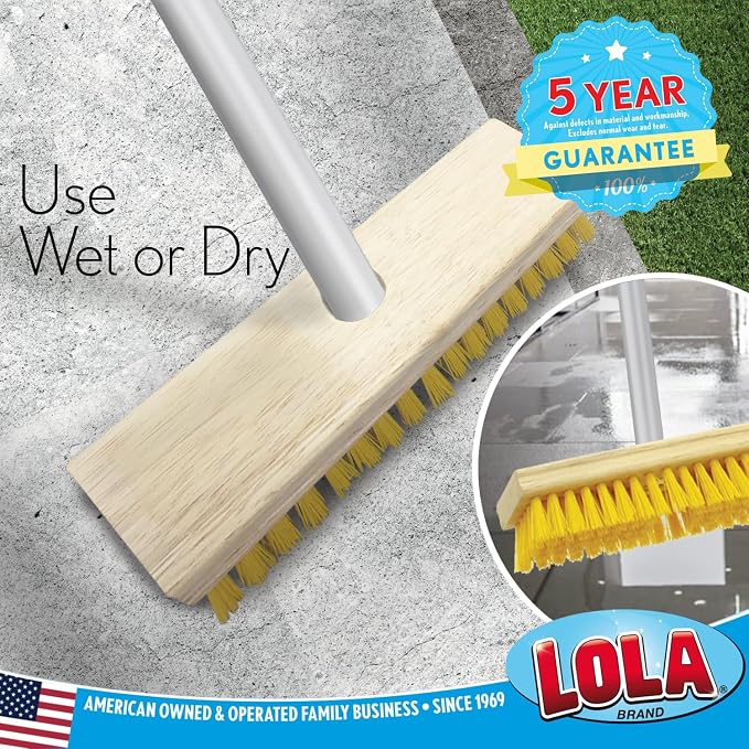 LOLA Deck Scrub Brush Outdoor Broom, Durable Bristles Remove Dirt, Snow on - Image 4