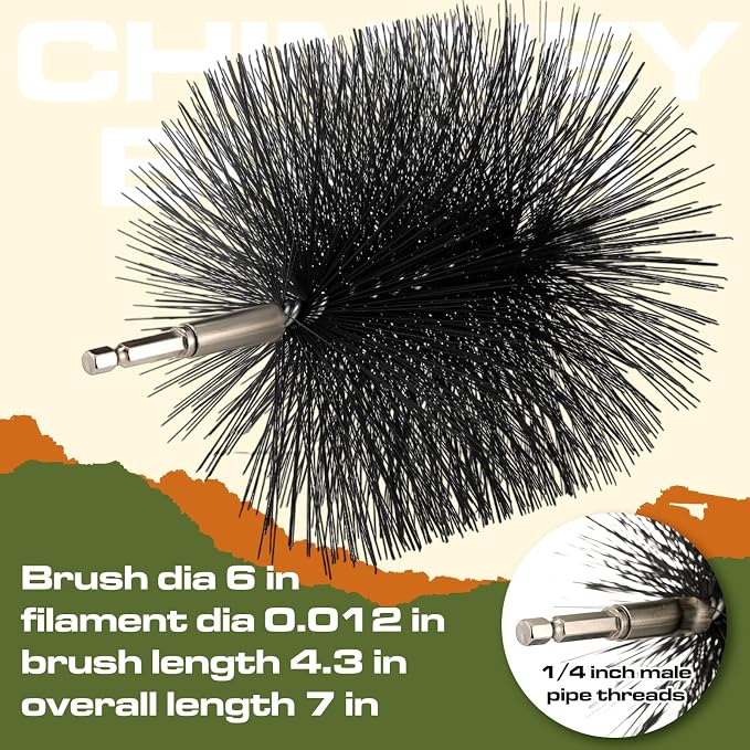 Wire Chimney Cleaning Brush - Image 2