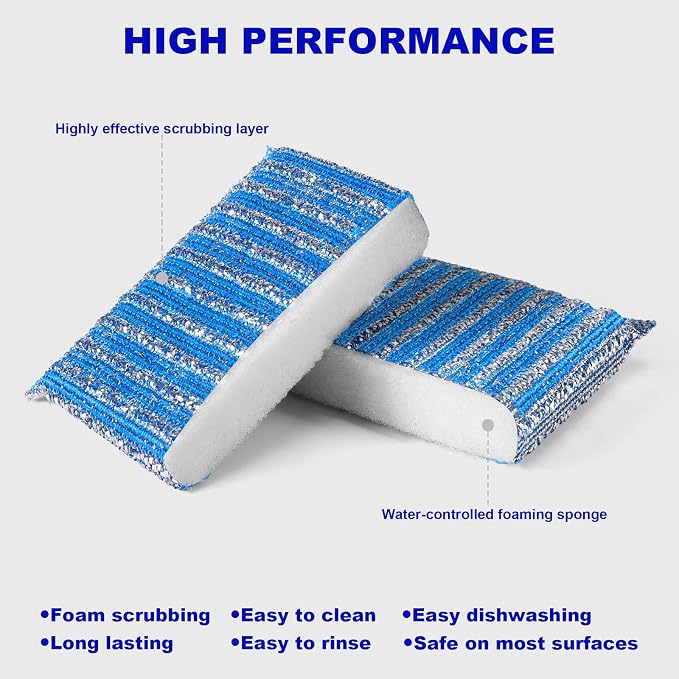 Premium 8-Pad Sponges Kitchen - Image 2