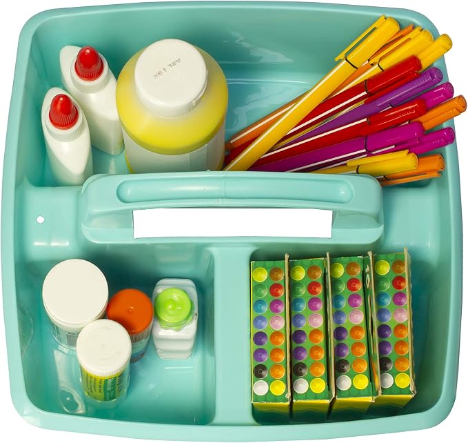 Storex 3-Compartment Small Caddy – Multipurpose Classroom Organizer - Image 7
