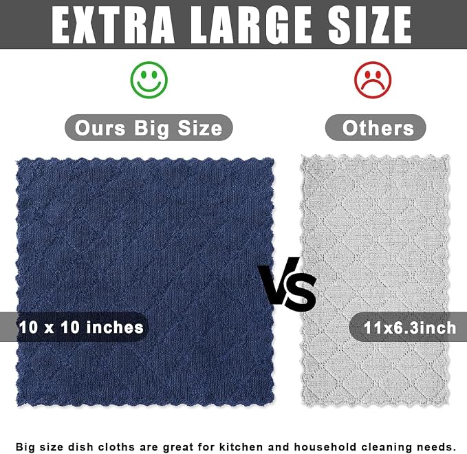 Homaxy 18 Pack Kitchen Dish Cloths, Super Soft and Absorbent Coral Velvet Dish - Image 4