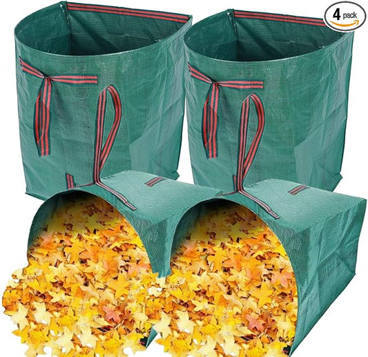 4-Pack leaf collectors, Large Yard Dustpan-Type 53-Gallon Garden Bag by RISETEX