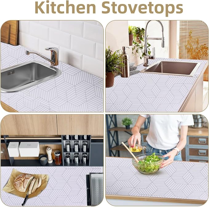 Shelf Liners for Kitchen Cabinets Non Adhesive Shelf Liner Paper Non-Slip - Image 6