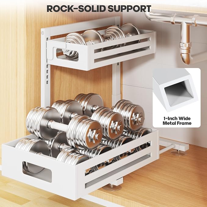 1 Pack Under Sink Organizer, Pull Out Cabinet Organizer - Image 3
